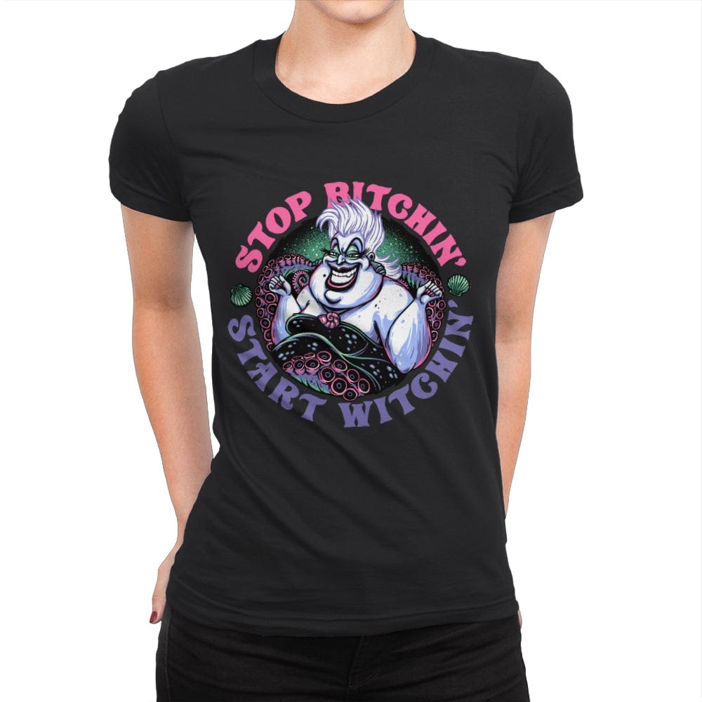 Start Witchin' - Womens Premium T-Shirts RIPT Apparel Small / Black
