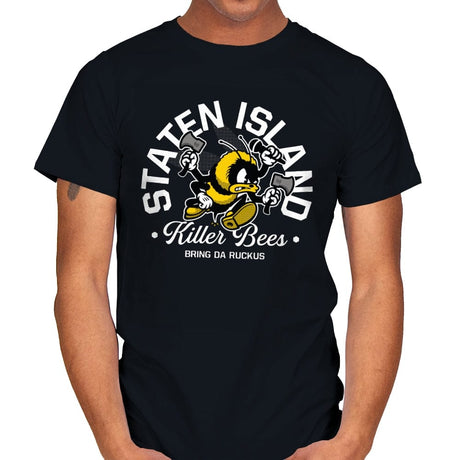 Staten Island Killer Bees - Mens T-Shirts RIPT Apparel Small / Black