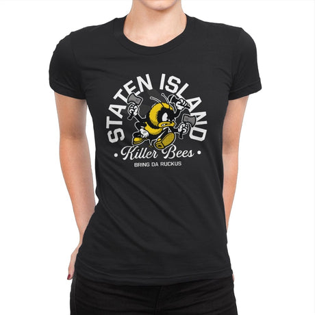 Staten Island Killer Bees - Womens Premium T-Shirts RIPT Apparel Small / Black