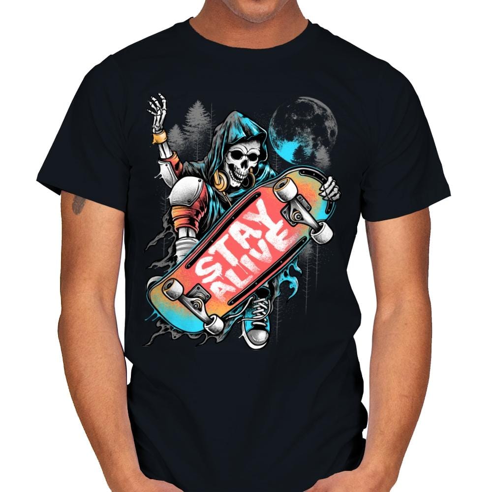 Stay Alive - Mens T-Shirts RIPT Apparel Small / Black