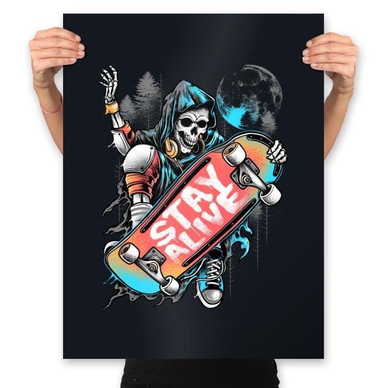 Stay Alive - Prints Posters RIPT Apparel 18x24 / Black
