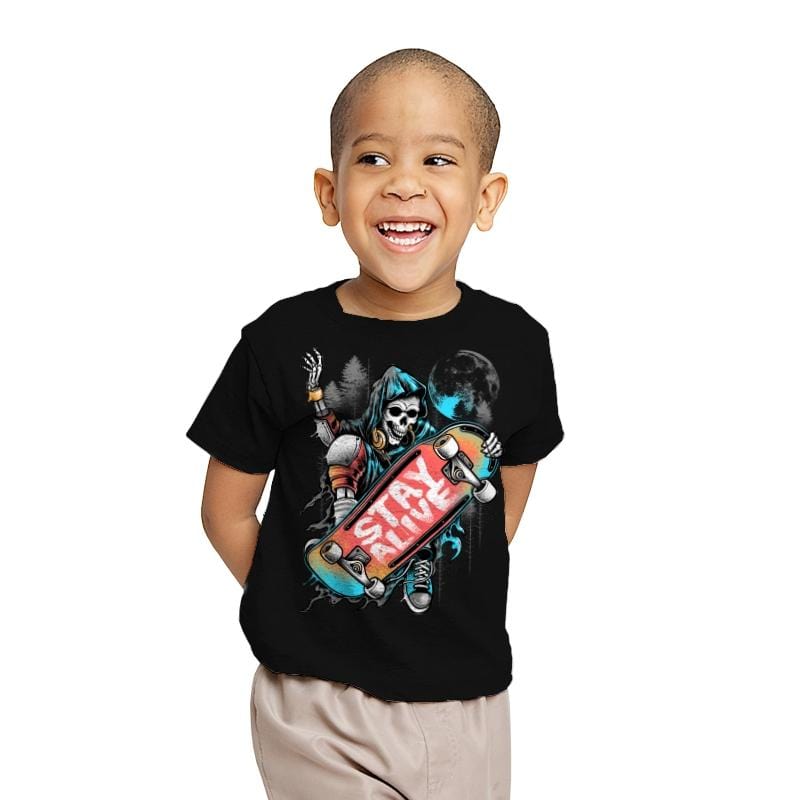 Stay Alive - Youth T-Shirts RIPT Apparel X-small / Black