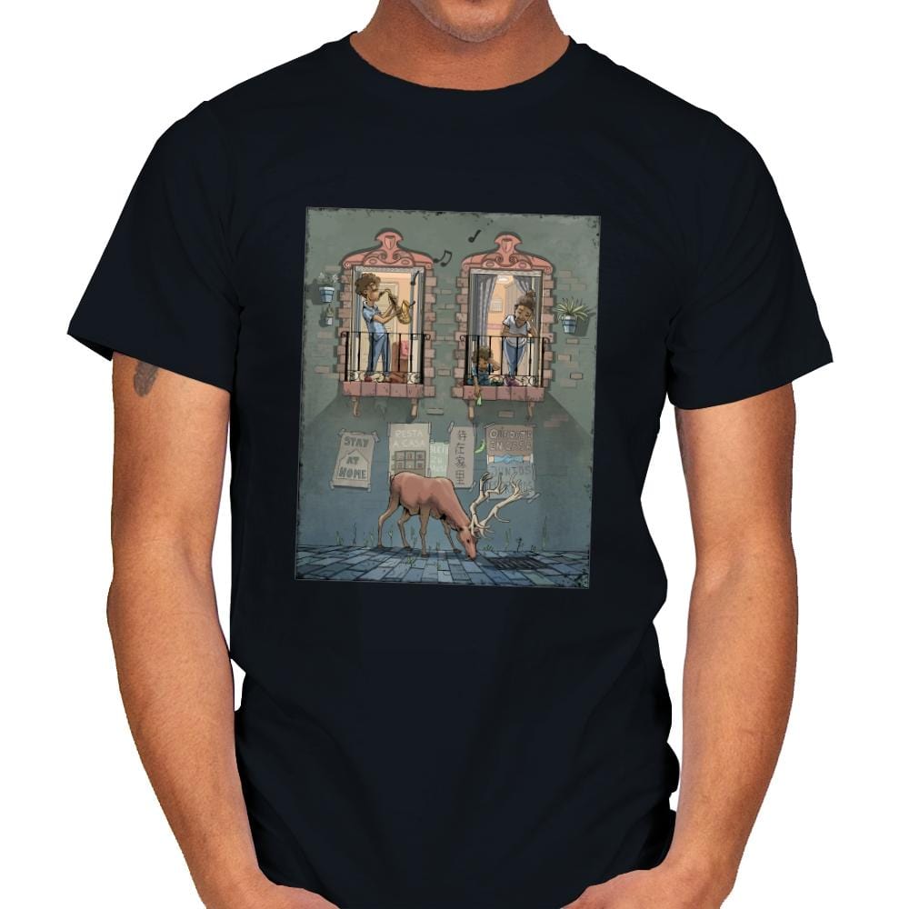 Stay At Home - Mens T-Shirts RIPT Apparel Small / Black
