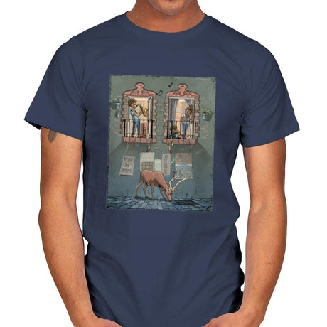Stay At Home - Mens T-Shirts RIPT Apparel Small / Navy