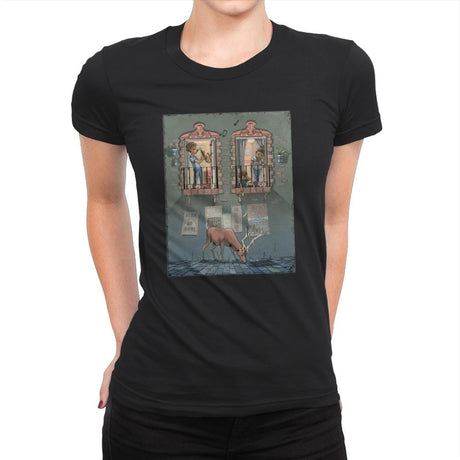 Stay At Home - Womens Premium T-Shirts RIPT Apparel Small / Black