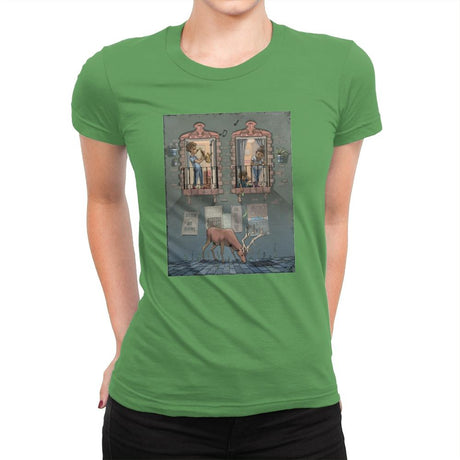 Stay At Home - Womens Premium T-Shirts RIPT Apparel Small / Kelly