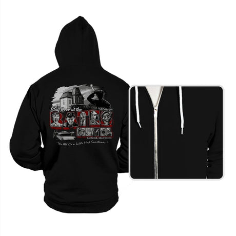 Stay at the Bates - Hoodies Hoodies RIPT Apparel Small / Black