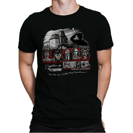 Stay at the Bates - Mens Premium T-Shirts RIPT Apparel Small / Black