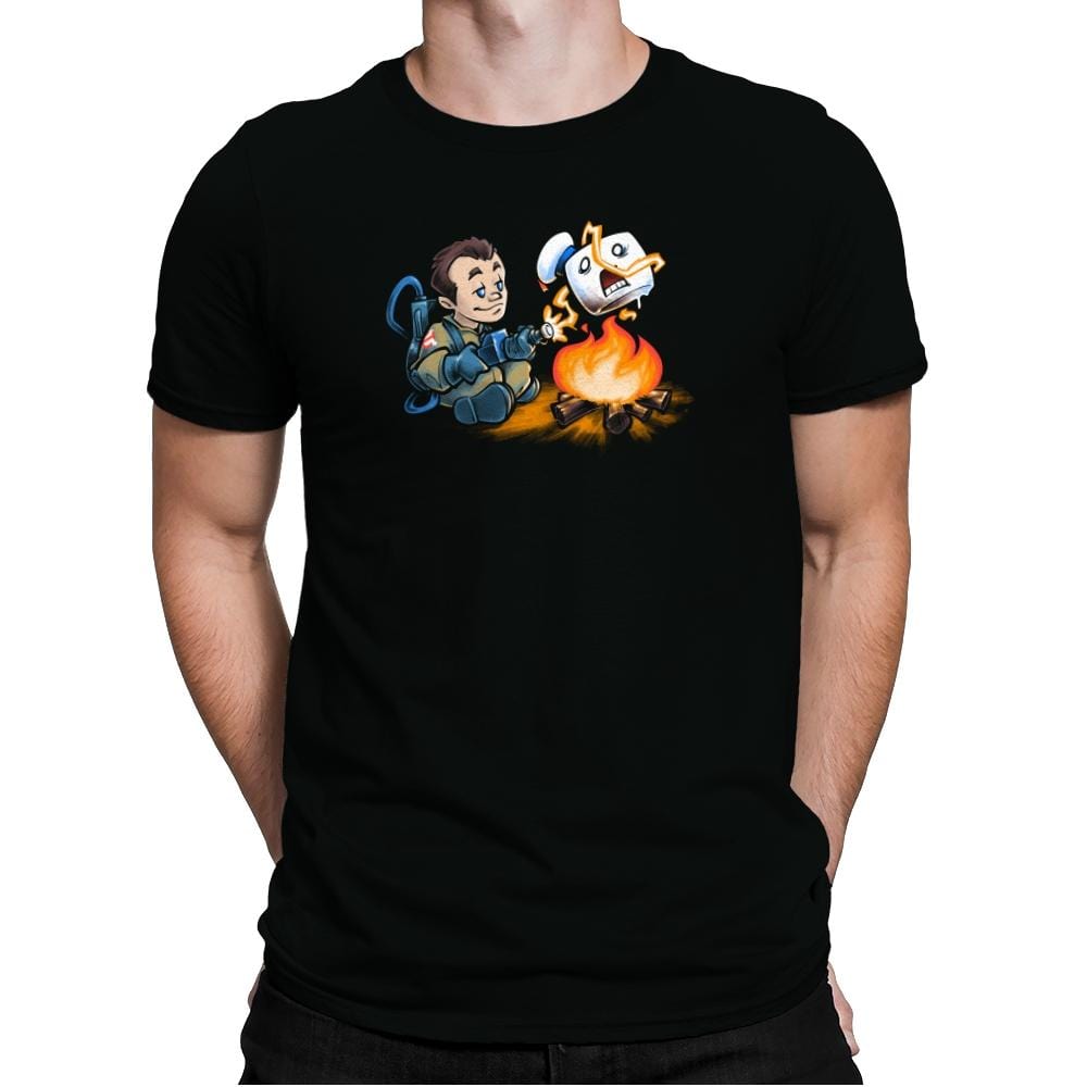 Stay-Burnt, Marshmallow Man Exclusive - Mens Premium T-Shirts RIPT Apparel Small / Black