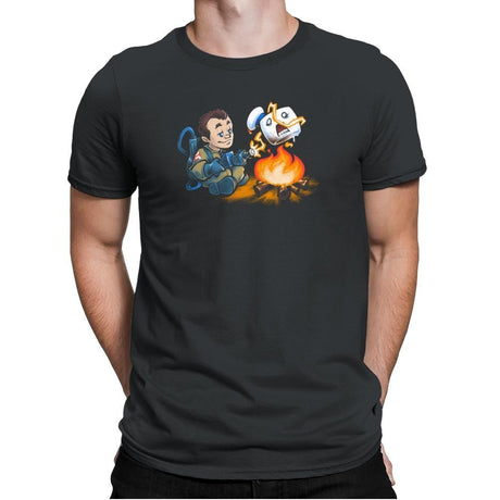 Stay-Burnt, Marshmallow Man Exclusive - Mens Premium T-Shirts RIPT Apparel Small / Heavy Metal