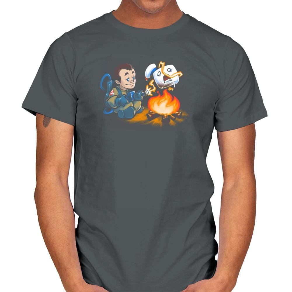 Stay-Burnt, Marshmallow Man Exclusive - Mens T-Shirts RIPT Apparel Small / Charcoal