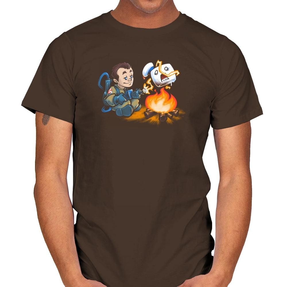 Stay-Burnt, Marshmallow Man Exclusive - Mens T-Shirts RIPT Apparel Small / Dark Chocolate