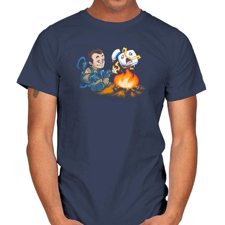 Stay-Burnt, Marshmallow Man Exclusive - Mens T-Shirts RIPT Apparel Small / Navy