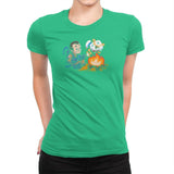 Stay-Burnt, Marshmallow Man Exclusive - Womens Premium T-Shirts RIPT Apparel Small / Kelly Green