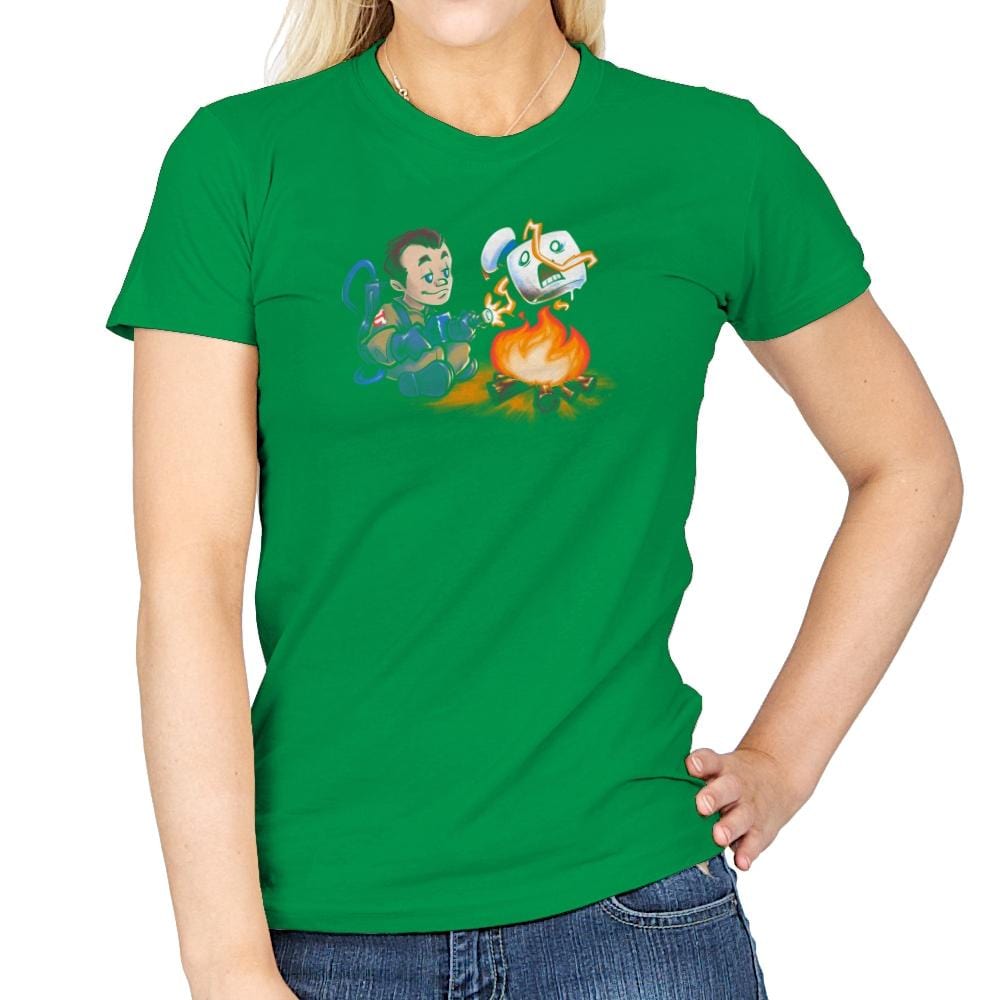 Stay-Burnt, Marshmallow Man Exclusive - Womens T-Shirts RIPT Apparel Small / Irish Green