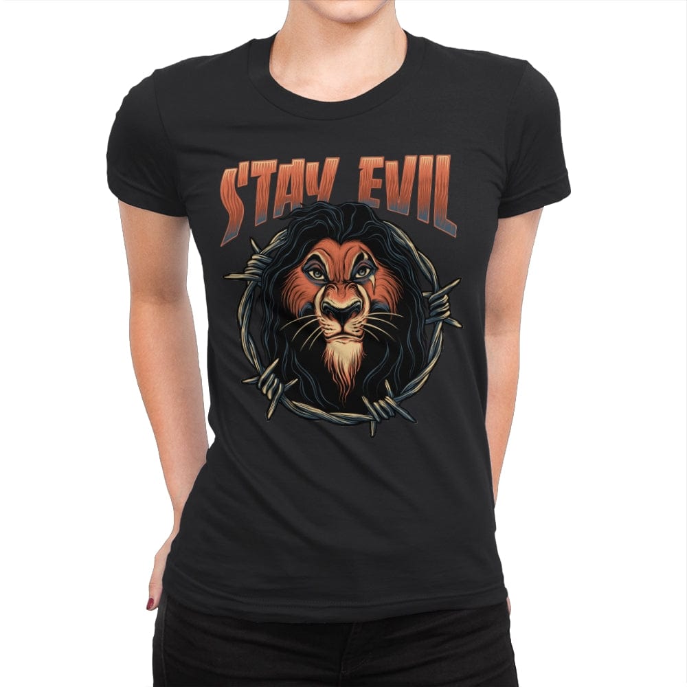 Stay Evil - Womens Premium T-Shirts RIPT Apparel Small / Black