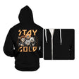 Stay Gold - Hoodies Hoodies RIPT Apparel Small / Black