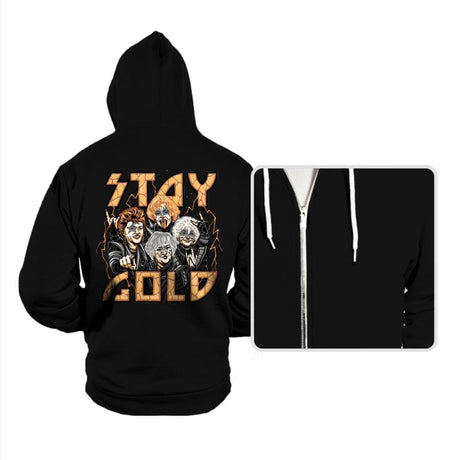 Stay Gold - Hoodies Hoodies RIPT Apparel Small / Black