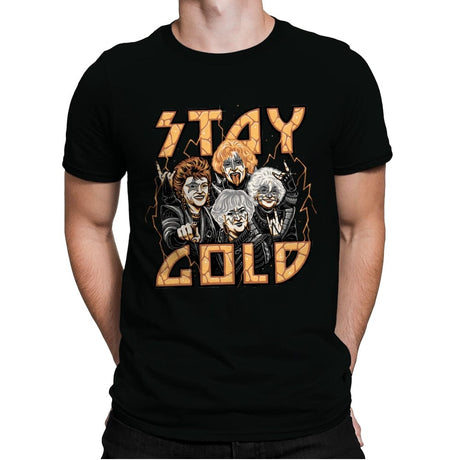 Stay Gold - Mens Premium T-Shirts RIPT Apparel Small / Black