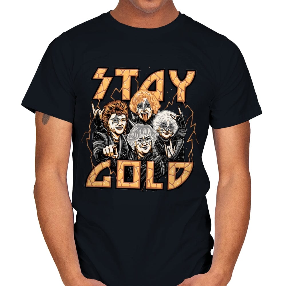 Stay Gold - Mens T-Shirts RIPT Apparel Small / Black