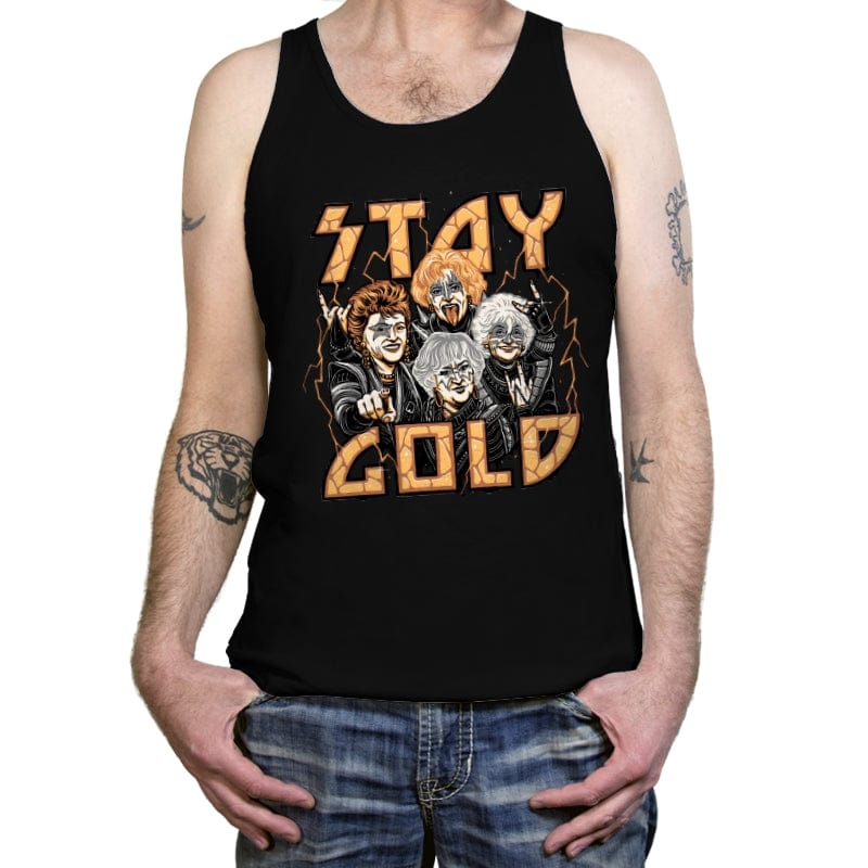 Stay Gold - Tanktop Tanktop RIPT Apparel X-Small / Black