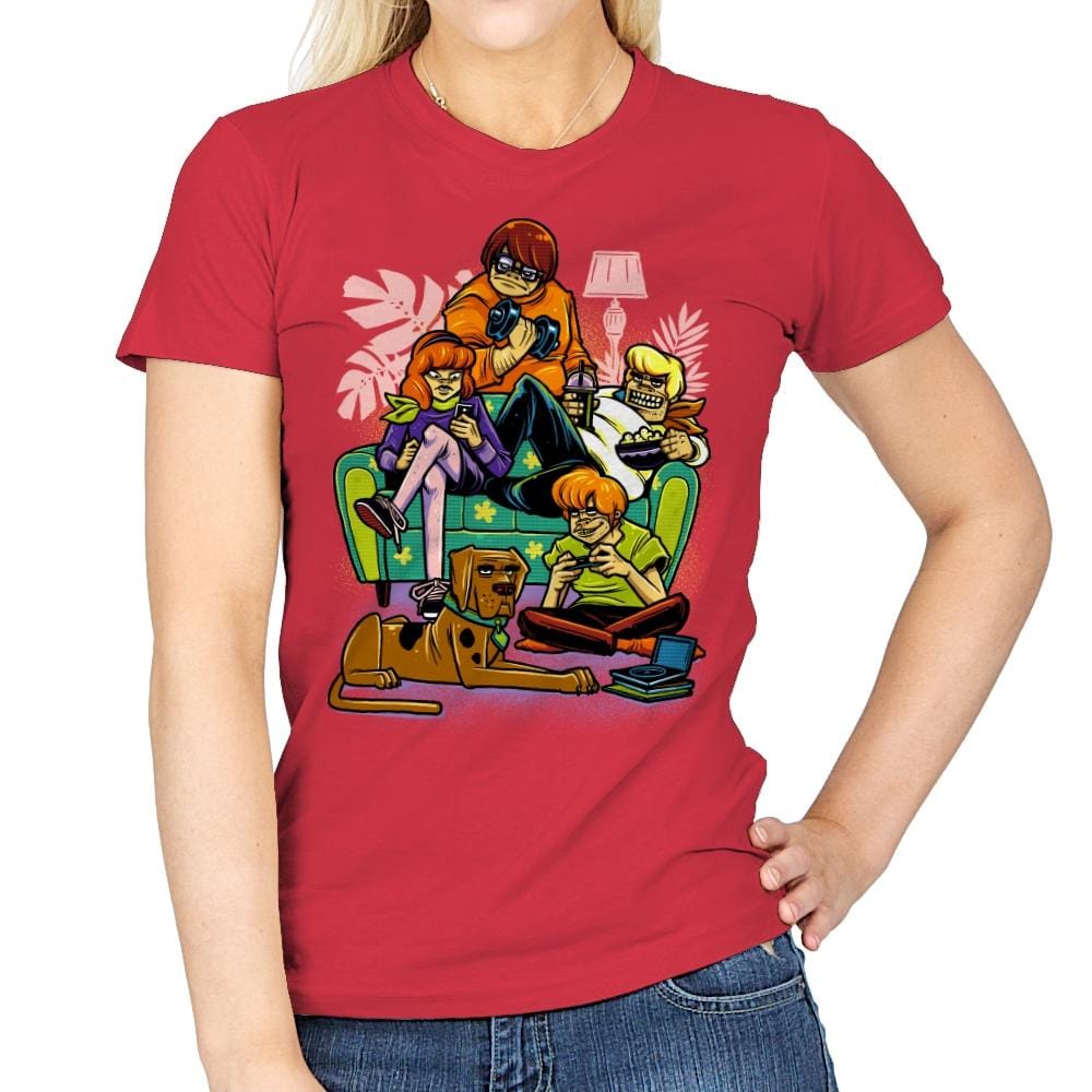 Stay Home Squad - Womens T-Shirts RIPT Apparel Small / Red