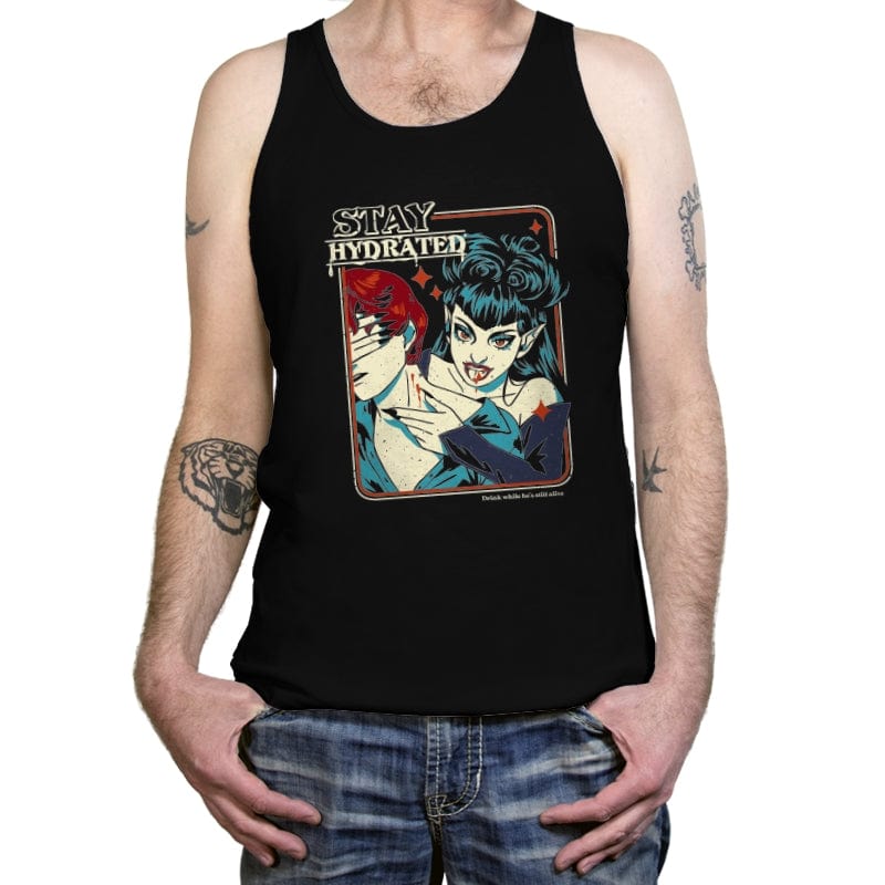 Stay Hydrated - Tanktop Tanktop RIPT Apparel X-Small / Black