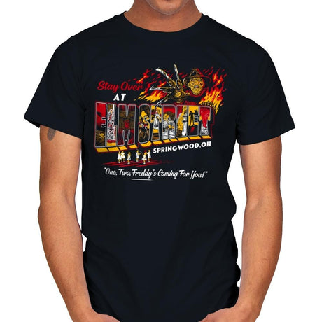 Stay Over at Springwood - Mens T-Shirts RIPT Apparel Small / Black