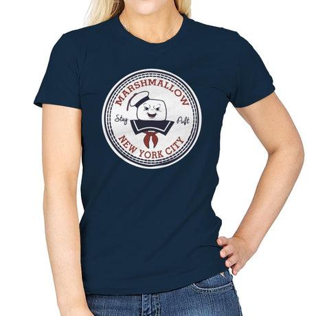 Stay Puft All Star - Womens T-Shirts RIPT Apparel Small / Navy
