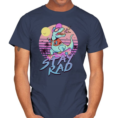 Stay Rad! - Mens T-Shirts RIPT Apparel Small / Navy