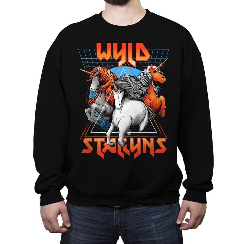 Stay Wyld - Crew Neck Sweatshirt Crew Neck Sweatshirt RIPT Apparel Small / Black