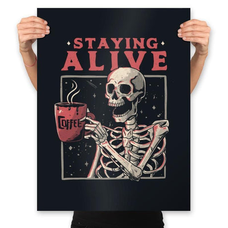 Staying Alive - Prints Posters RIPT Apparel 18x24 / Black