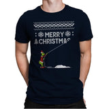 Stealing Christmas - Ugly Holiday - Mens Premium T-Shirts RIPT Apparel Small / Midnight Navy