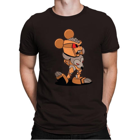 Steambot Ratty Exclusive - Shirtformers - Mens Premium T-Shirts RIPT Apparel Small / Dark Chocolate