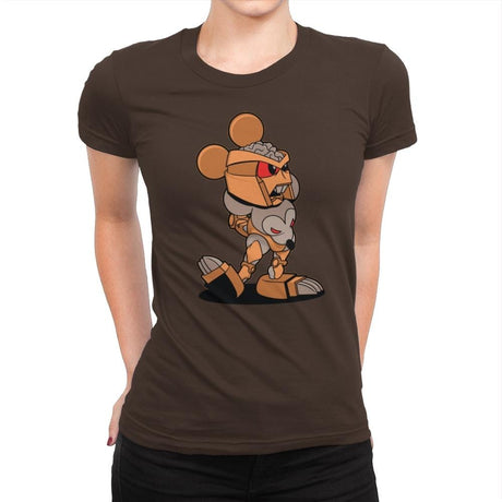 Steambot Ratty Exclusive - Shirtformers - Womens Premium T-Shirts RIPT Apparel Small / Dark Chocolate