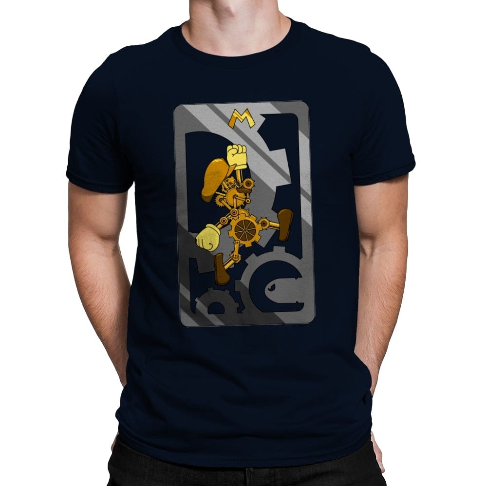 Steampunk Plumber - Mens Premium T-Shirts RIPT Apparel Small / Midnight Navy
