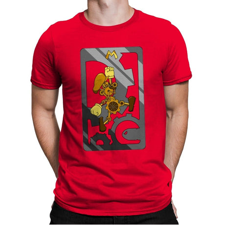 Steampunk Plumber - Mens Premium T-Shirts RIPT Apparel Small / Red