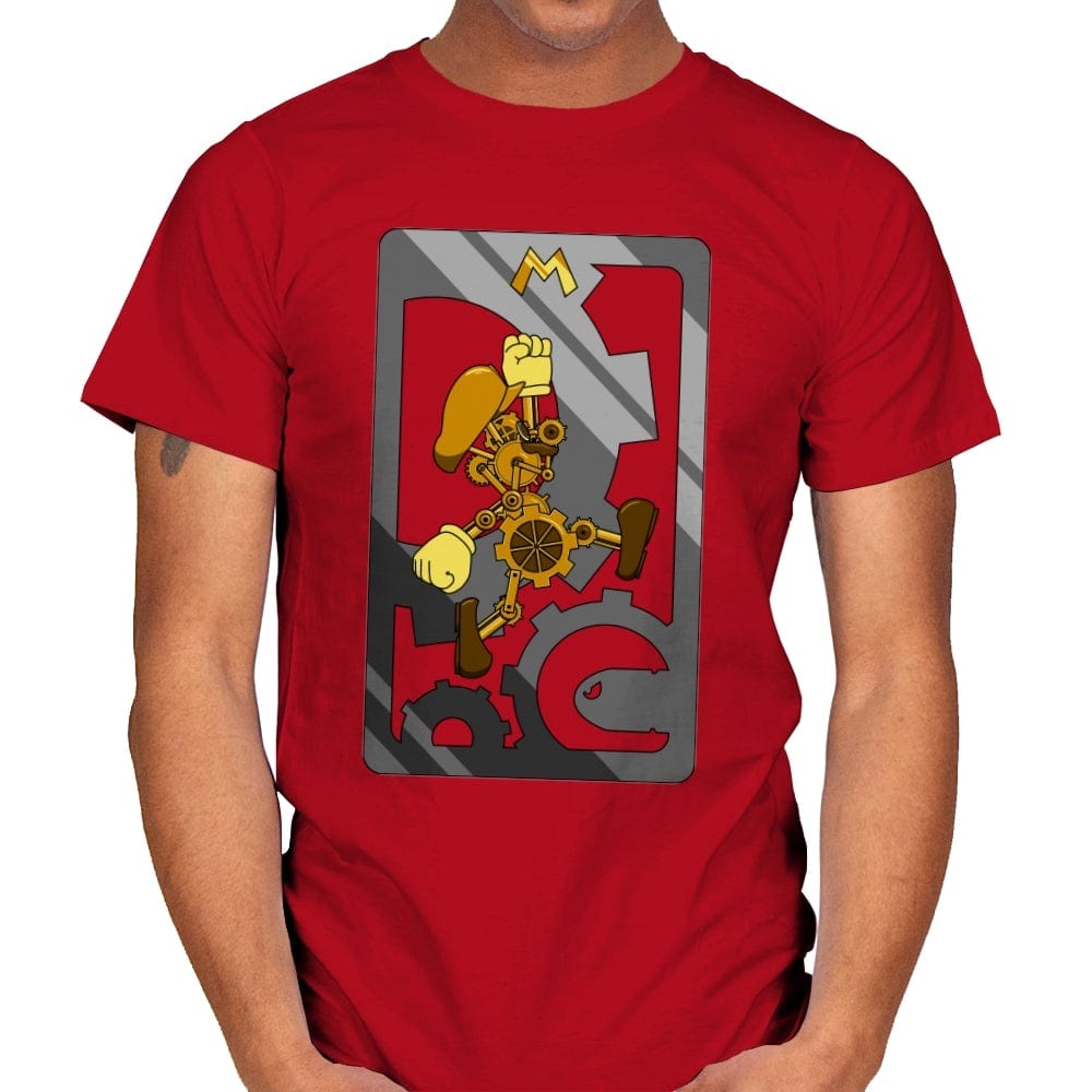 Steampunk Plumber - Mens T-Shirts RIPT Apparel Small / Red