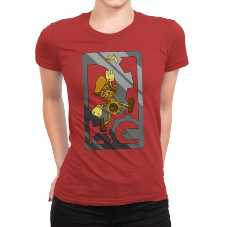 Steampunk Plumber - Womens Premium T-Shirts RIPT Apparel Small / Red