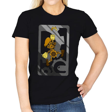Steampunk Plumber - Womens T-Shirts RIPT Apparel Small / Black