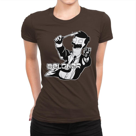 Sterling Belcher - Womens Premium T-Shirts RIPT Apparel Small / Dark Chocolate