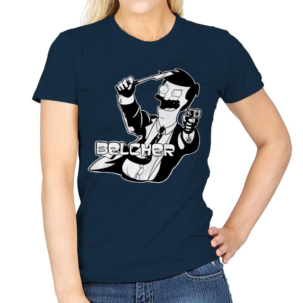 Sterling Belcher - Womens T-Shirts RIPT Apparel Small / Navy