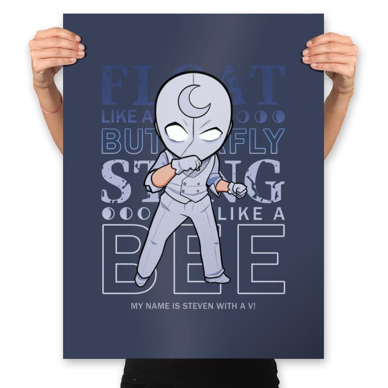 Steven with a V - Prints Posters RIPT Apparel 18x24 / Navy