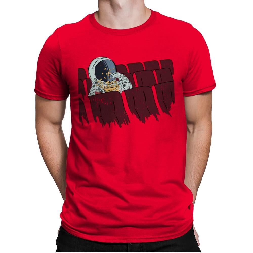 Stig's Astronaut Cousin - Mens Premium T-Shirts RIPT Apparel Small / Red