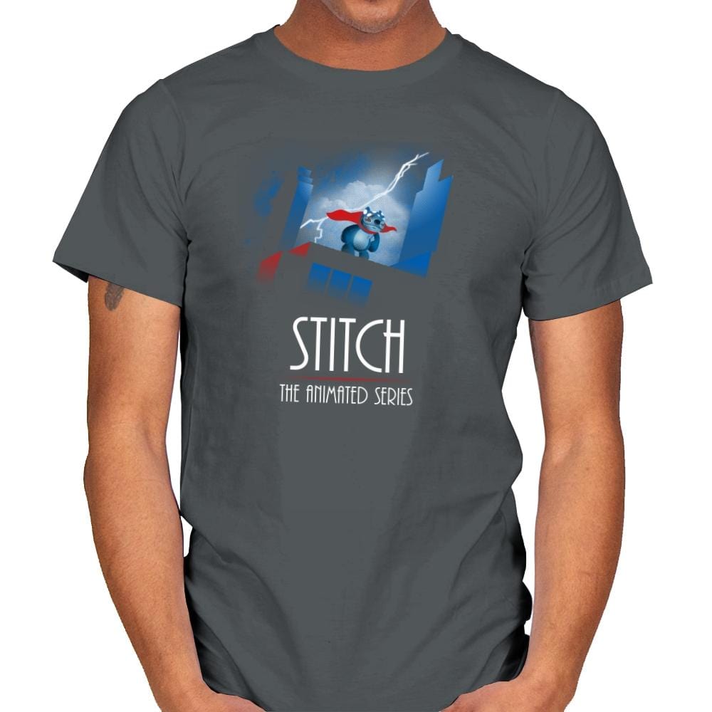Stitch - The Animated Series Exclusive - Mens T-Shirts RIPT Apparel Small / Charcoal