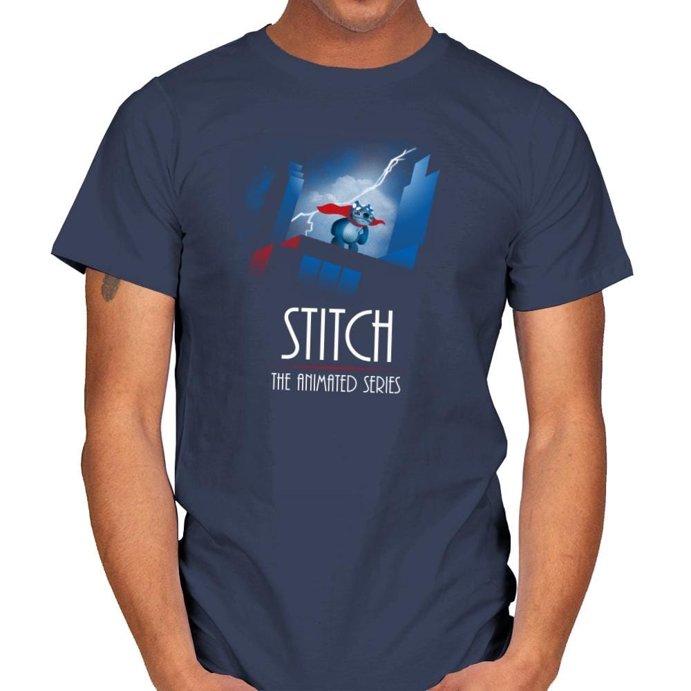 Stitch - The Animated Series Exclusive - Mens T-Shirts RIPT Apparel Small / Navy