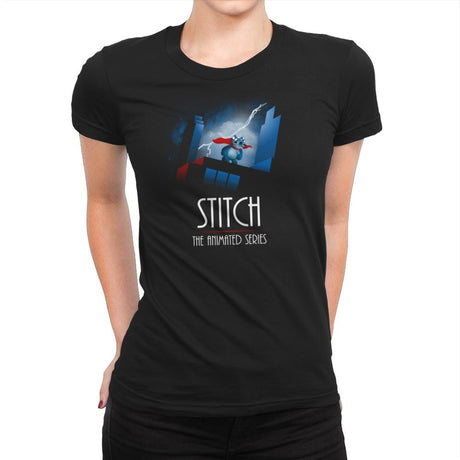 Stitch - The Animated Series Exclusive - Womens Premium T-Shirts RIPT Apparel Small / Black