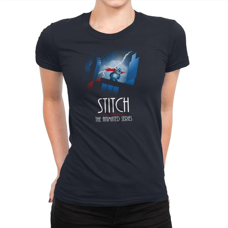 Stitch - The Animated Series Exclusive - Womens Premium T-Shirts RIPT Apparel Small / Midnight Navy