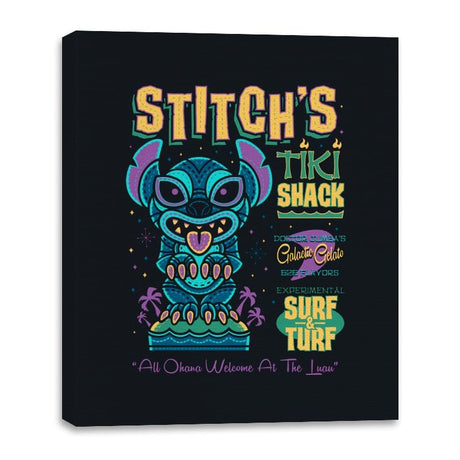 Stitch Tiki Stack - Canvas Wraps Canvas Wraps RIPT Apparel 16x20 / Black