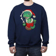 Stocking Stuffer: T-rex - Crew Neck Sweatshirt Crew Neck Sweatshirt RIPT Apparel Small / Navy